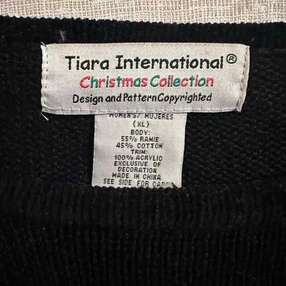 Black Long Sleeve Christmas Santa Believe Sweater Size XL - Picture 7 of 10